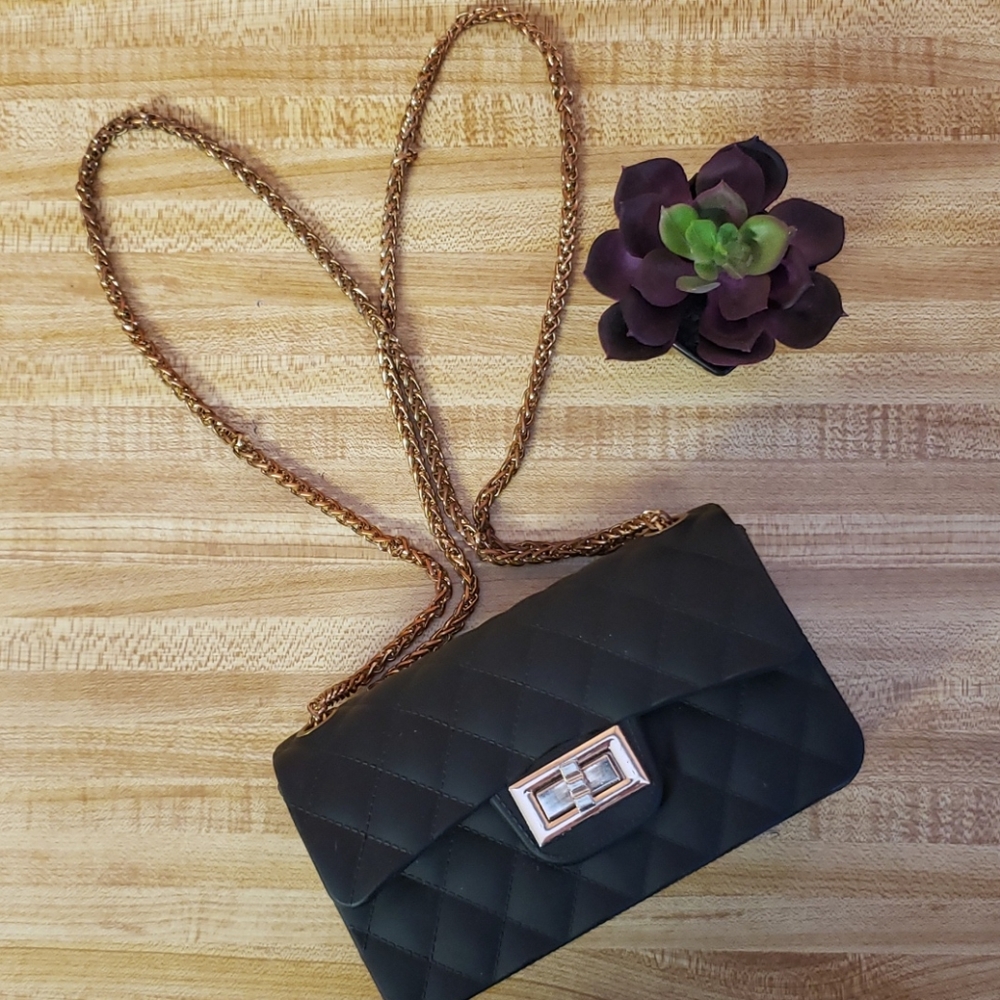 Rubber crossbody or shoulder mini bag